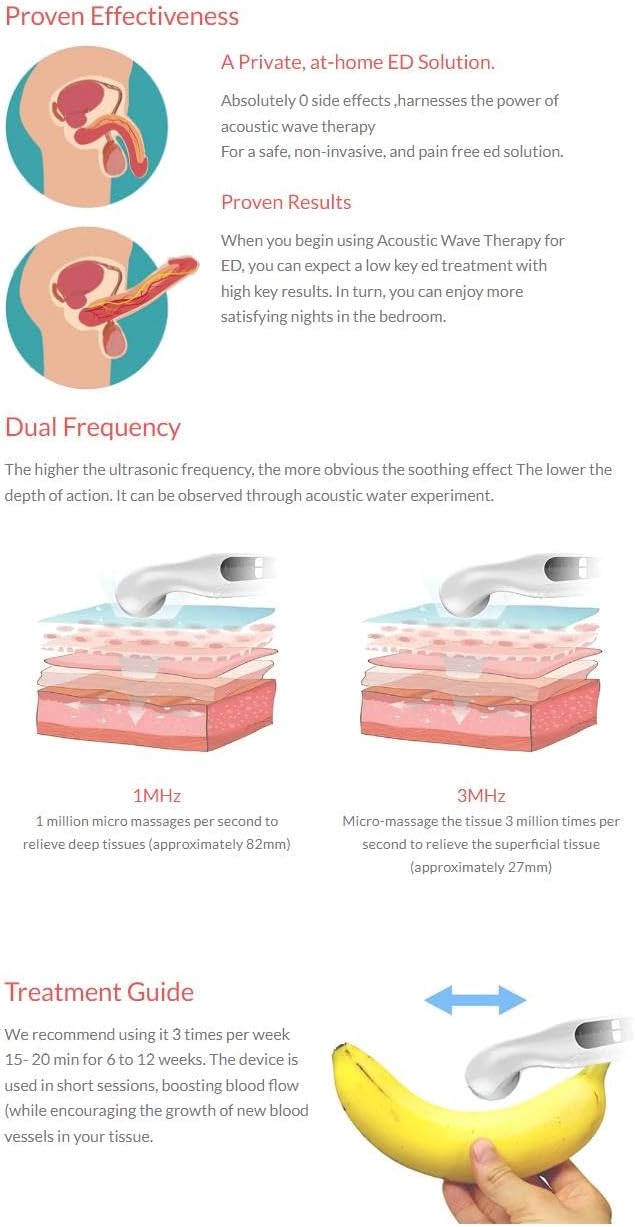 Portable Silent Shockwave Therapy Machine, Effective Electromagnetic Extracorporeal E-D Shock Wave Therapy Machine Pain Relief Body Massager Muscle Relax Massage Gun