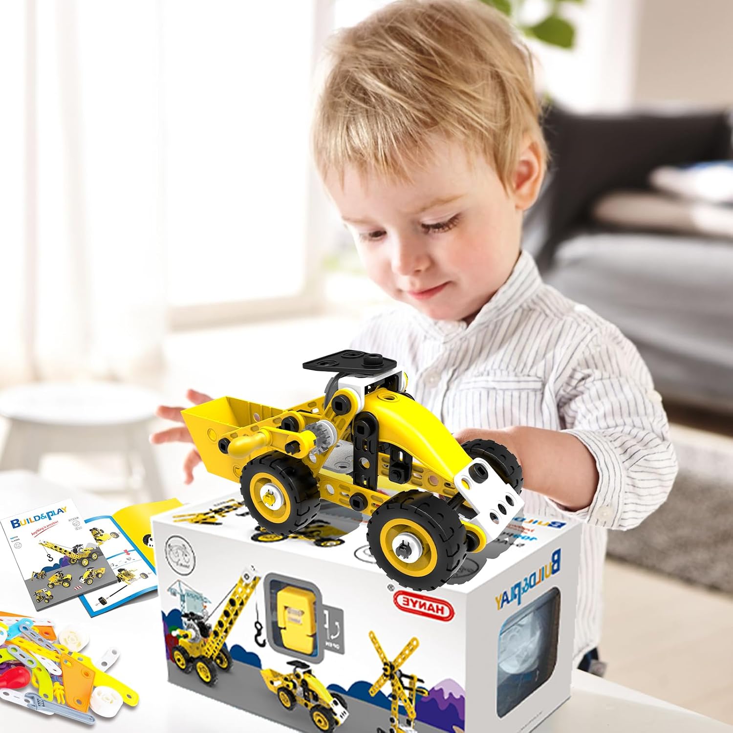 choopheme 10 in 1 Stem Toys for 5 6 7 8 9+ Year Old Building Block Kit Stem Activities Projects Boy Toys Age 4-8 5-7 6-8 8-10 Creative Set Educational Engineering Excavator Construction Birthday